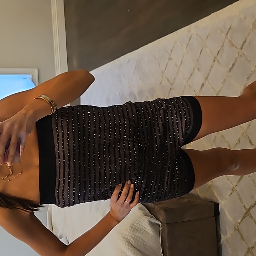 WOMEN' HAUTE HIPPIE STRAPLESS EMBELLISHED SEQUIN JUMPSUIT ROMPER $150